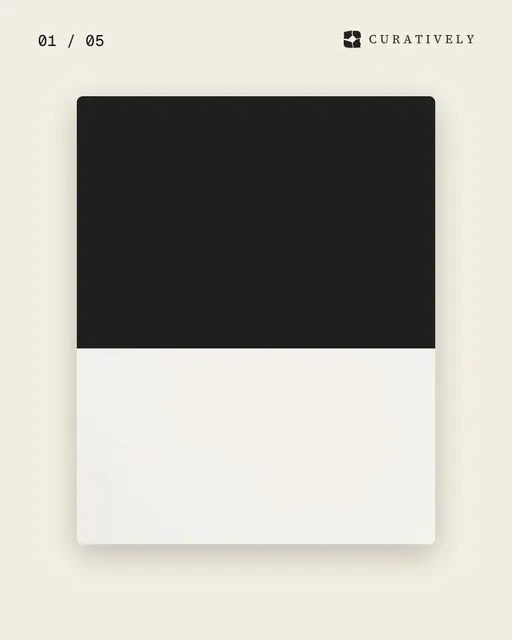 Video for Curatively. Ad flipbook, 7.5 s, light palette.
