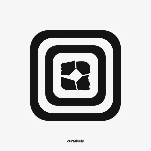 Video for Curatively. Logo motion study, 6.0 s, light palette.