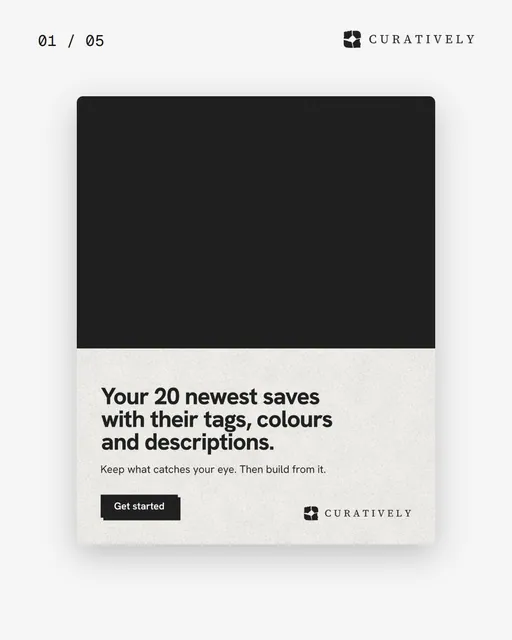 Video for Curatively. Ad flipbook, 7.5 s, light palette.