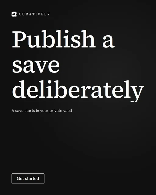 Video for Curatively: "Publish a save deliberately". Doc motion loop, 7.0 s, dark palette.