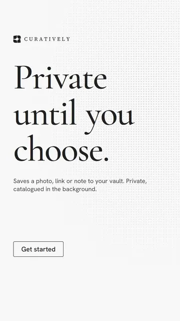 Video for Curatively: "Private until you choose.". Doc motion loop, 6.0 s, light palette.