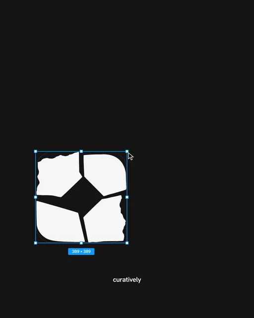 Video for Curatively. Logo motion study, 6.0 s, dark palette.