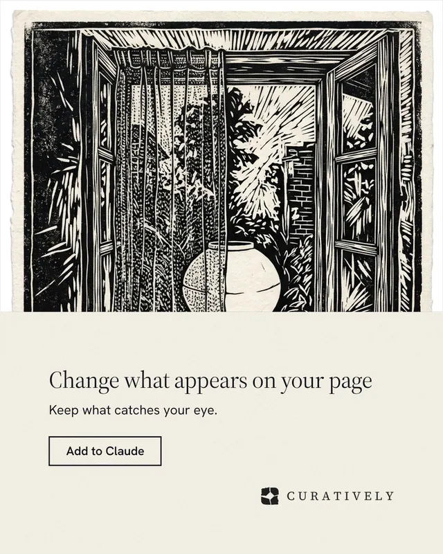 Instagram portrait post for Curatively: "Change what appears on your page". Editorial style, bottom layout, light palette in yellow, black, grey.
