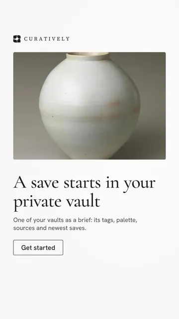 Video for Curatively: "A save starts in your private vault". Doc motion loop, 6.0 s, light palette.