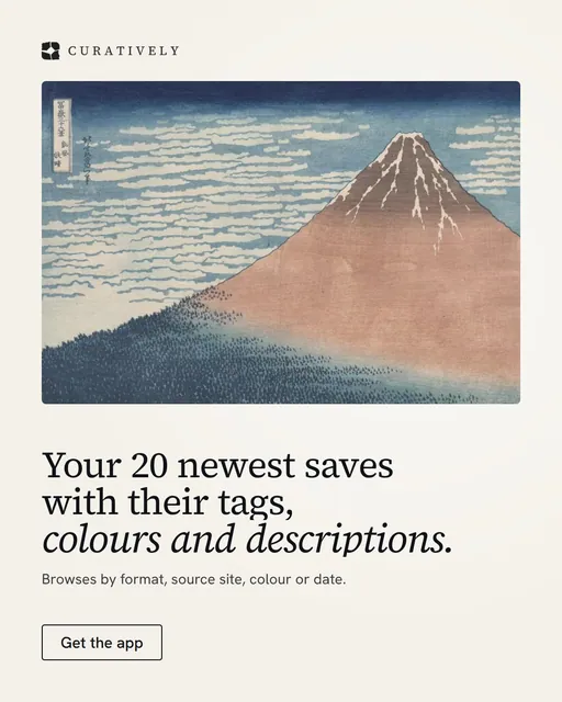 Video for Curatively: "Your 20 newest saves with their tags, colours and descriptions.". Doc motion loop, 8.0 s, light palette.