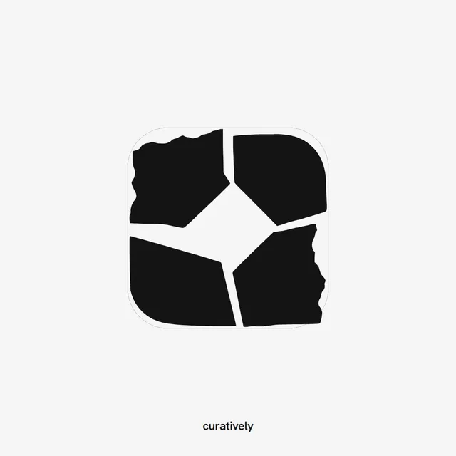 Video for Curatively. Logo motion study, 6.0 s, light palette.