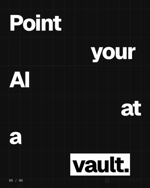 Video for Curatively: "Write one line on why you saved it". Kinetic type grid, 6.0 s, dark palette.