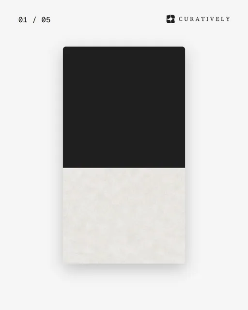 Video for Curatively. Ad flipbook, 7.5 s, light palette.