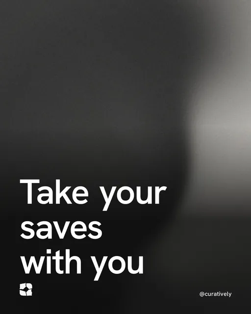 Video for Curatively: "Take your saves with you". Shader loop, 6.0 s, dark palette.