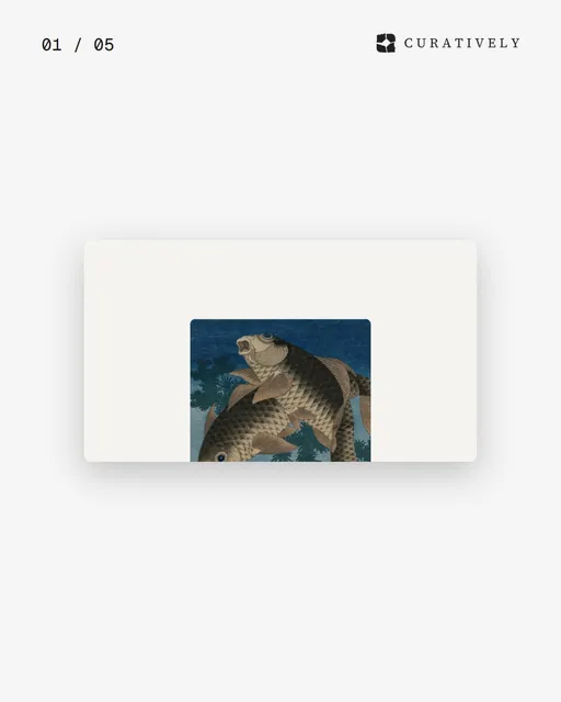 Video for Curatively. Ad flipbook, 7.5 s, light palette.