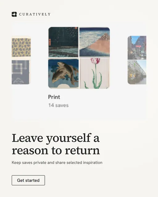 Video for Curatively: "Leave yourself a reason to return". Doc motion loop, 6.0 s, light palette.