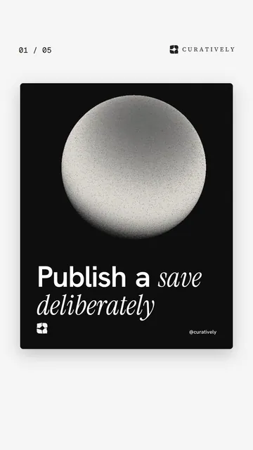 Video for Curatively. Ad flipbook, 7.5 s, light palette.