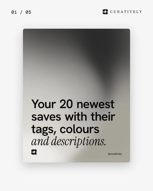 Video for Curatively. Ad flipbook, 7.5 s, light palette.
