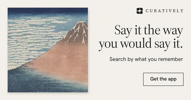 Social ad for Curatively: "Say it the way you would say it." Editorial style, right layout, light palette in grey, white.