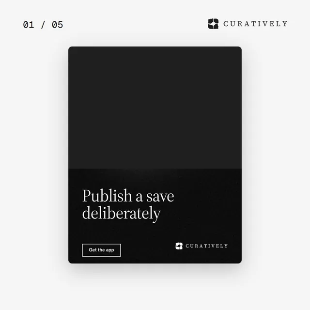 Video for Curatively. Ad flipbook, 7.5 s, light palette.