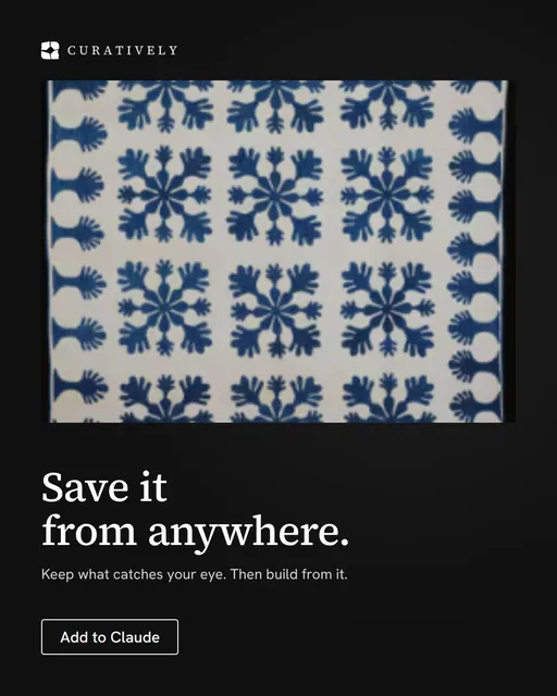 Video for Curatively: "Save it from anywhere.". Doc motion loop, 6.0 s, dark palette.