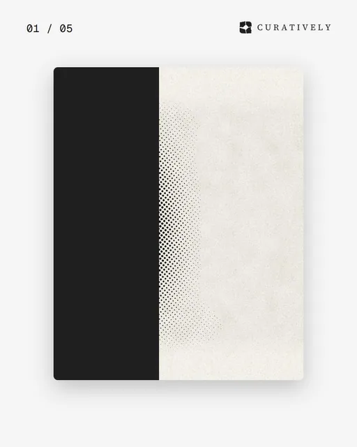 Video for Curatively. Ad flipbook, 7.5 s, light palette.