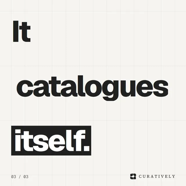 Video for Curatively: "Your active Direction, the references you chose and what you said fit.". Kinetic type grid, 6.0 s, light palette.