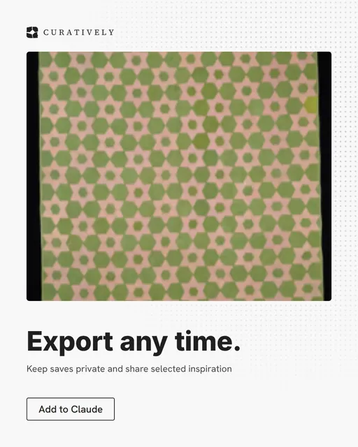 Video for Curatively: "Export any time.". Doc motion loop, 6.0 s, light palette.