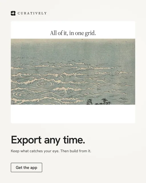 Video for Curatively: "Export any time.". Doc motion loop, 6.0 s, light palette.