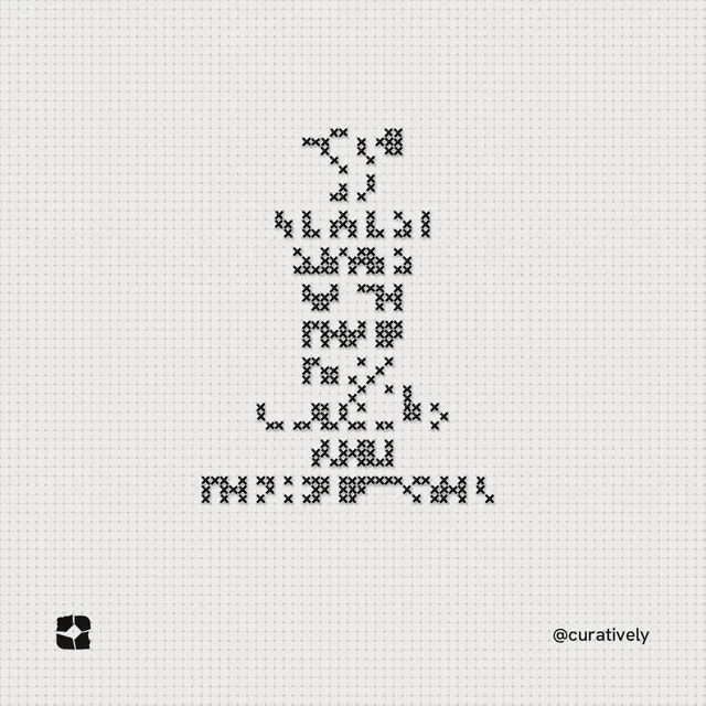 Instagram post for Curatively: "Your 20 newest saves with their tags, colours and descriptions." Stitch style, technique:raster type fx layout, light palette in white, grey.