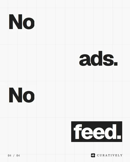 Video for Curatively: "The fastest brief fix: say what you don't want". Kinetic type grid, 6.0 s, light palette.