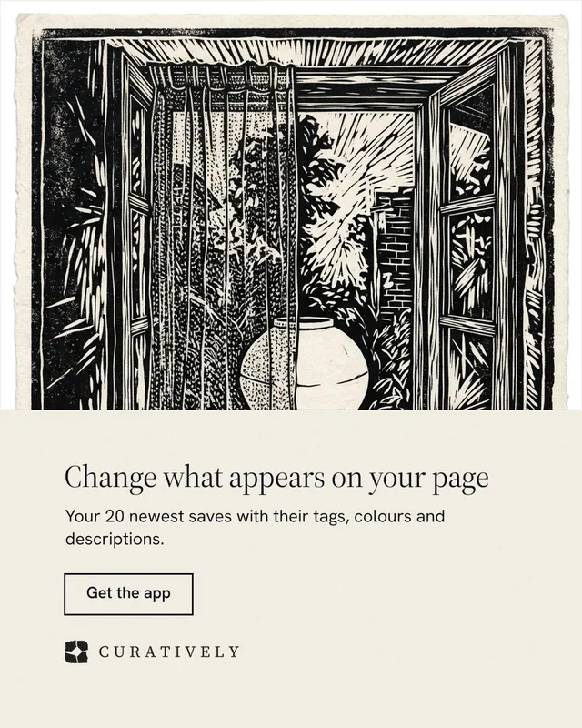 Instagram portrait post for Curatively: "Change what appears on your page". Editorial style, bottom layout, light palette in yellow, black, grey.