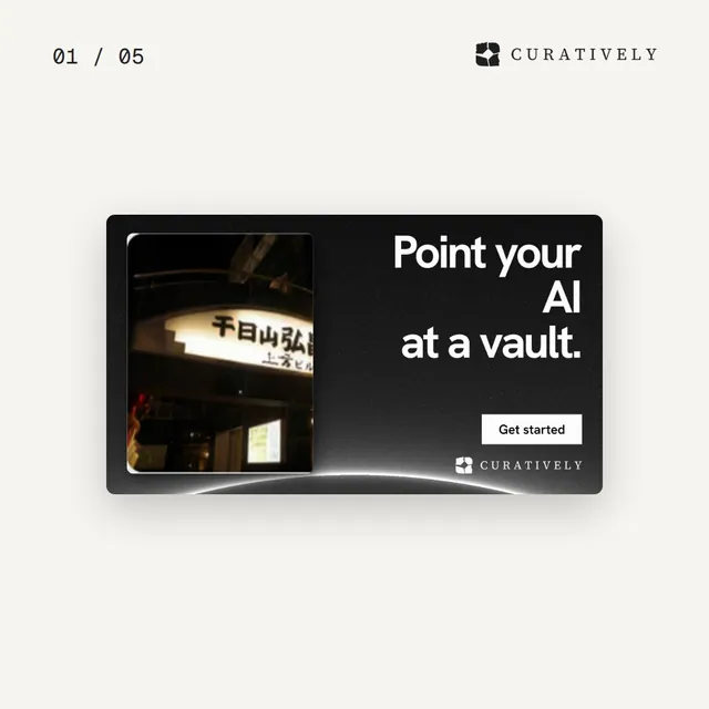 Video for Curatively. Ad flipbook, 7.5 s, light palette.