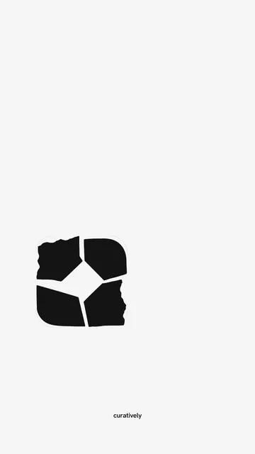 Video for Curatively. Logo motion study, 6.0 s, light palette.