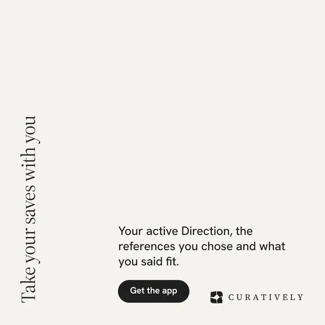 Instagram post for Curatively: "Take your saves with you". Data card style, vertical layout, light palette in white.