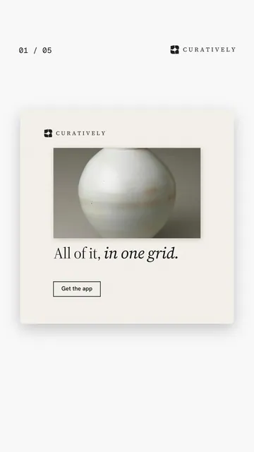 Video for Curatively. Ad flipbook, 7.5 s, light palette.
