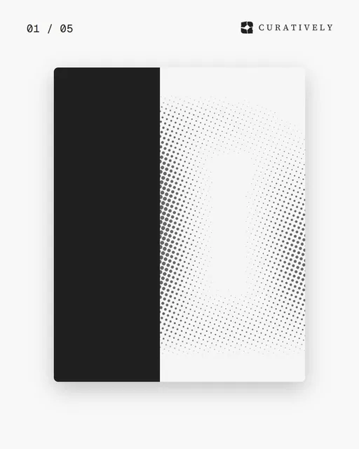 Video for Curatively. Ad flipbook, 7.5 s, light palette.