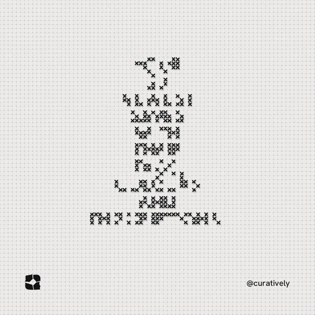 Instagram post for Curatively: "Your 20 newest saves with their tags, colours and descriptions." Stitch style, technique:raster type fx layout, light palette in white, grey.