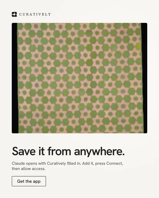 Video for Curatively: "Save it from anywhere.". Doc motion loop, 7.0 s, light palette.