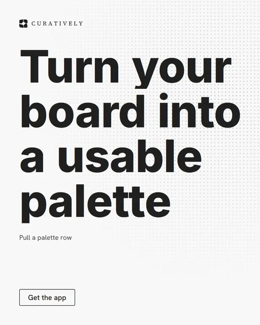 Video for Curatively: "Turn your board into a usable palette". Doc motion loop, 8.0 s, light palette.