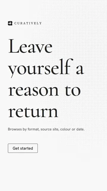 Video for Curatively: "Leave yourself a reason to return". Doc motion loop, 7.0 s, light palette.