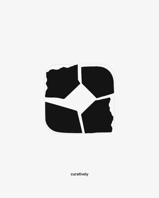 Video for Curatively. Logo motion study, 6.0 s, light palette.
