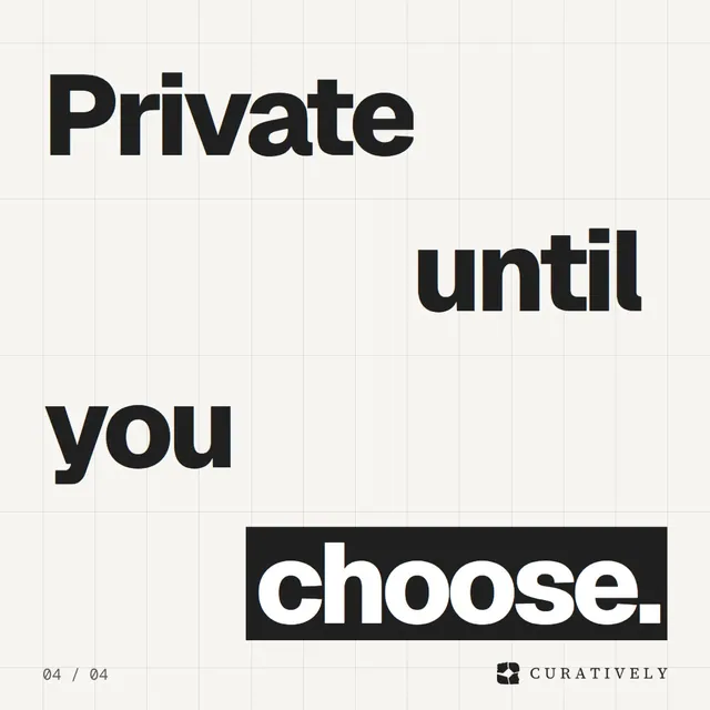 Video for Curatively: "Use your Curatively saves in Claude, ChatGPT and Cursor". Kinetic type grid, 6.0 s, light palette.