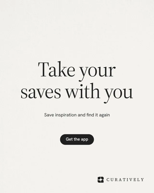 Instagram portrait post for Curatively: "Take your saves with you". Data card style, centred layout, light palette in white.