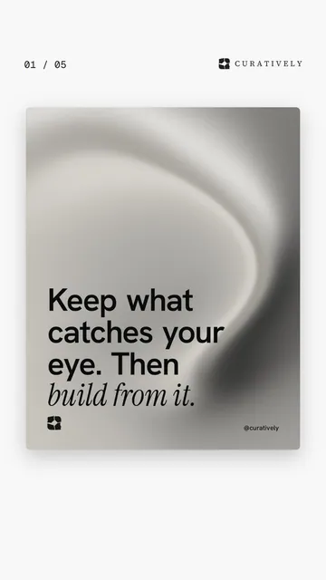 Video for Curatively. Ad flipbook, 7.5 s, light palette.