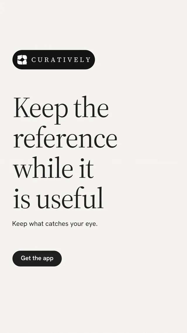 Instagram story for Curatively: "Keep the reference while it is useful". Data card style, announce layout, light palette in white, grey.
