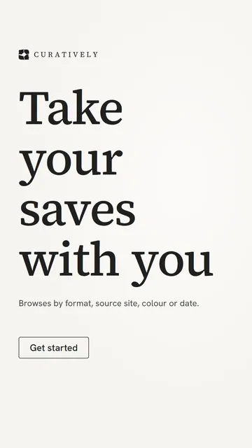 Video for Curatively: "Take your saves with you". Doc motion loop, 6.0 s, light palette.