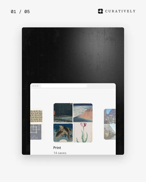 Video for Curatively. Ad flipbook, 7.5 s, light palette.
