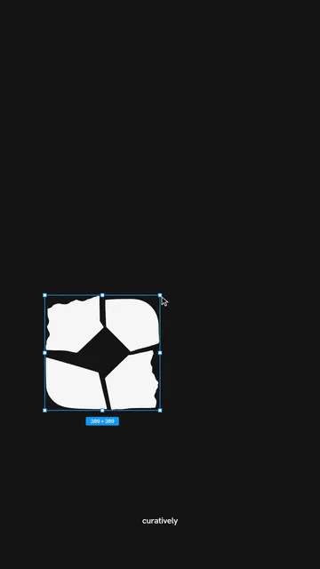 Video for Curatively. Logo motion study, 6.0 s, dark palette.