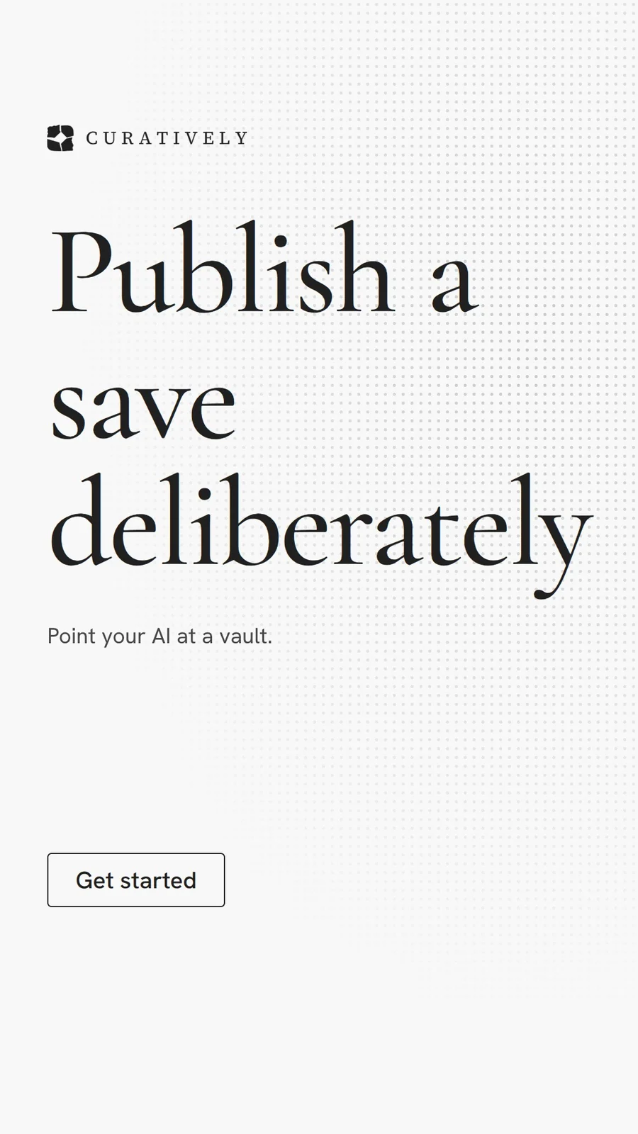 Video for Curatively: "Publish a save deliberately". Doc motion loop, 6.0 s, light palette.
