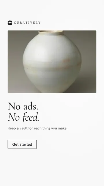 Video for Curatively: "No ads. No feed.". Doc motion loop, 8.0 s, light palette.