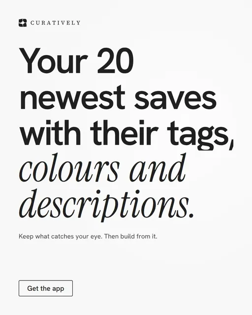 Video for Curatively: "Your 20 newest saves with their tags, colours and descriptions.". Doc motion loop, 8.0 s, light palette.