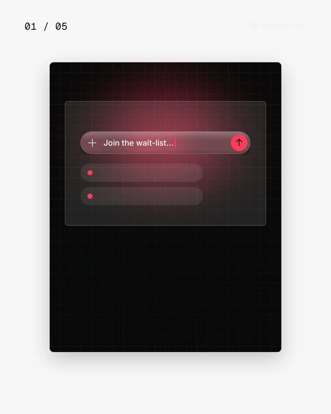 Video for design.live. Ad flipbook, 7.5 s, light palette.