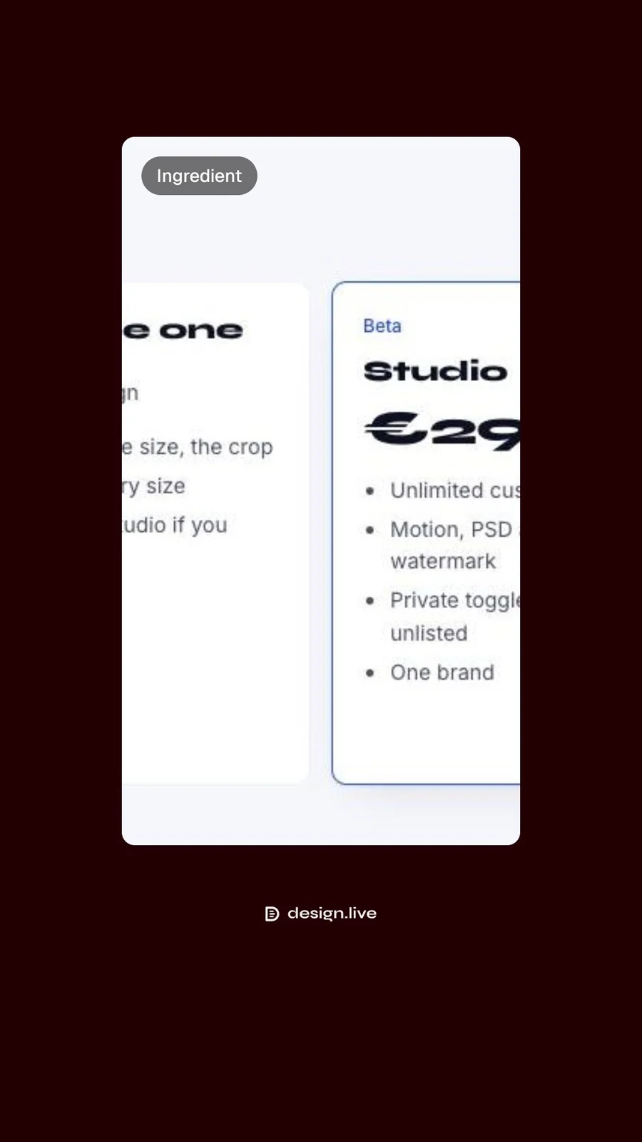 Video for design.live: "Private toggle: pages go unlisted, the workspace stays". Before after wipe, 6.0 s, dark palette.