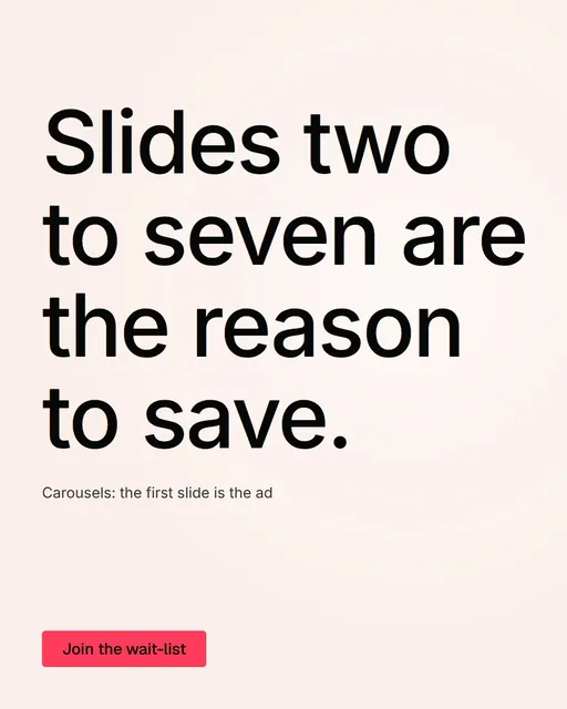 Video for design.live: "Slides two to seven are the reason to save.". Doc motion loop, 7.0 s, light palette.